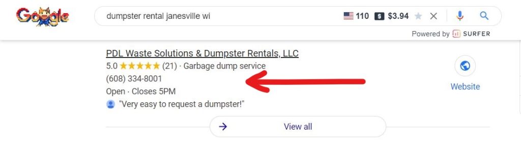 Dumpster SEO