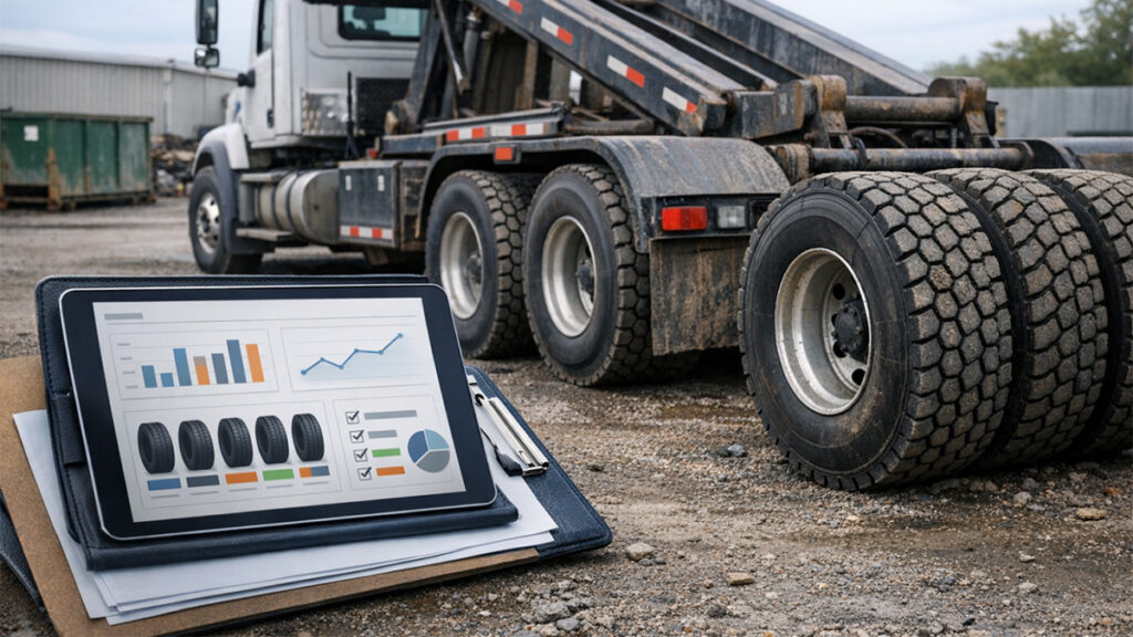 Tablet screen displaying tracking software